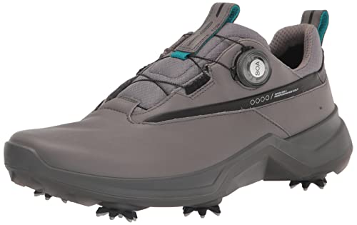 ECCO Men's Biom G5 BOA Gore-TEX Waterproof Golf Shoe, Steel/Black, 9-9.5