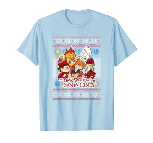 The Year Without A Santa Claus Group Shot Sweater Pattern T-Shirt
