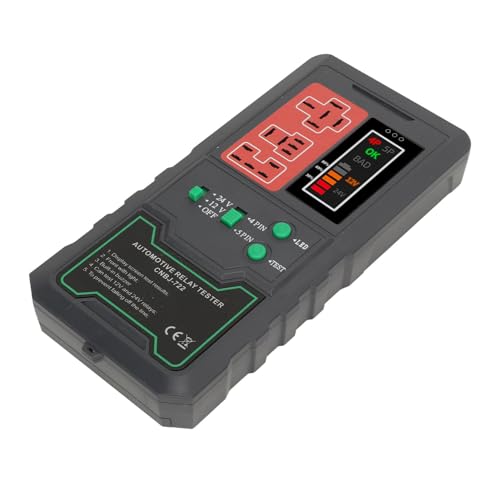 Automotive Relay Tester, Reliable US Plug 100V to 240V 5 Pin 24V HD Long Life LED Display Relay Analyzer for Motorcycle Maintenance