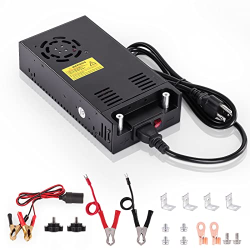 DC 12V 30A 360W Power Supply Switch 110V/220 AC to 12V DC Converter PSU SMPS Adapter Adjustable Universal Transformer for RV, Radio/Car Stereos, LED Strip, CCTV, Computer Project, 3D Printer