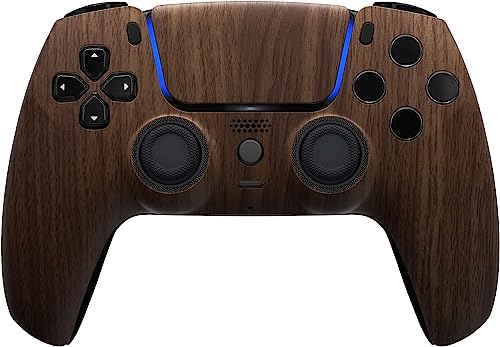 Custom Wireless Controller Compatible with PS5 - Multiple Designs Available (PS5 Wood)