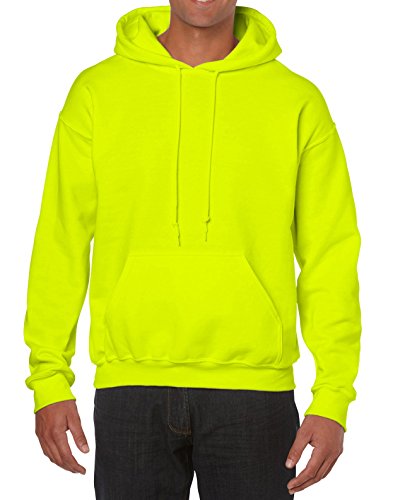 Gildan Adult Fleece Hoodie Sweatshirt, Style G18500, Multipack, Safety Green (1-Pack), 3X-Large