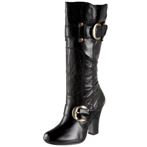 Naughty Monkey Women's Haute Rocker 2 Boot,Black,7 M US