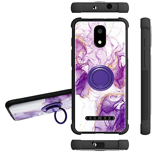 jioeuinly UMX U696CL Case Thickened Protection Compatible for UMX Unimax U696CL Phone Case Cover [360 Metal Ring, Magnetic Car Mount] Purple