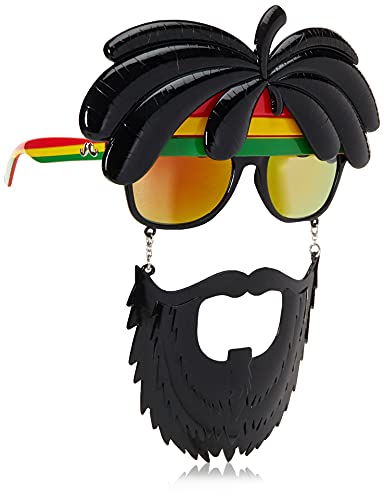 Sun-Staches Rasta Sunglasses Costume Party Favors UV400 One Size Fits Most