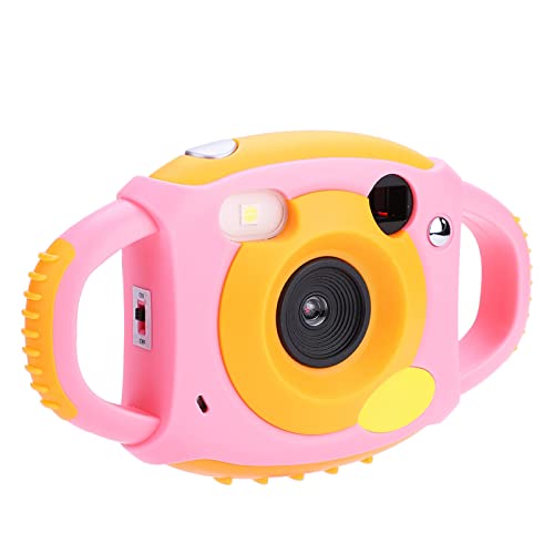 AMKOV Mini Toy HD Digital Video Camera for Kids with 1.8 inch LCD Screen and Selfie Mirror, Camera with 4 Filters, Blue (Pink)