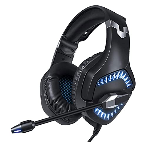Gaming Het for PS4 Hets with Mic Stereo Surround Sound with Noise Cancelling Mic with Mute Volume Control Lightweight Ergonomic Cool RGB Headphones