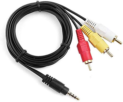 YUSTDA AV 3 RCA Audio Video TV Cable Cord for Hitachi Sharp Viewcam Camcorder VL-E33 VL-E34 VL-E37U VL-E39 VL-E49 VL-WD650U VL-WD650E VL-G870 VL-MR1 VL-MS1 VL-MX1 VLPD3H
