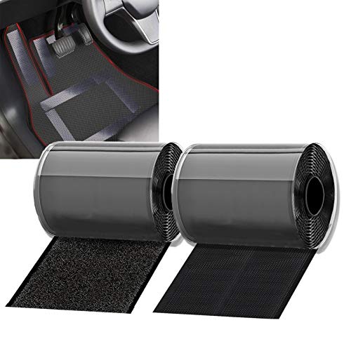 KAEGREEL Hook and Loop Tape with Adhesive for Cars RV, High Temperature Resistant Adhesive Tape for Car Mats, Visor, Truck Liner, Ideal for Smooth Surfaces, 11CM Wide 2M Long