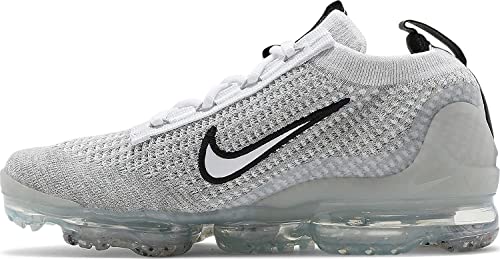 Nike Boy's Air Vapormax 2021 FK (Big Kid) White/White/Black/Metallic Silver 5 Big Kid M