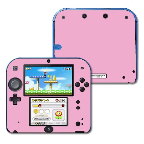 MightySkins Skin Compatible with Nintendo 2DS - Solid Pink | Protective, Durable, and Unique Vinyl Decal wrap Cover | Easy to Apply, Remove, and Change Styles | Made in The USA
