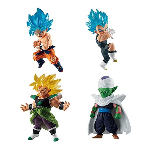 Dragon Ball Super Adverge 2' Figures Box Set 3 - Super Saiyan Blue Goku, Blue Vegeta and Broly, Piccolo, (86610)