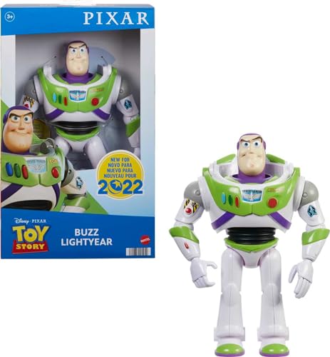 Mattel Disney Pixar Buzz Lightyear Large Action Figure 12 in Scale Highly Posable Authentic Detail, Toy Story Space Movie Collectable, Ages 3 Years & Up