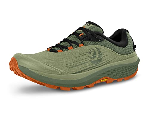 Topo Athletic Men's Pursuit Comfortable Zero Drop Trail Running Shoes, Athletic Shoes for Trail Running, Olive/Clay, Size 12