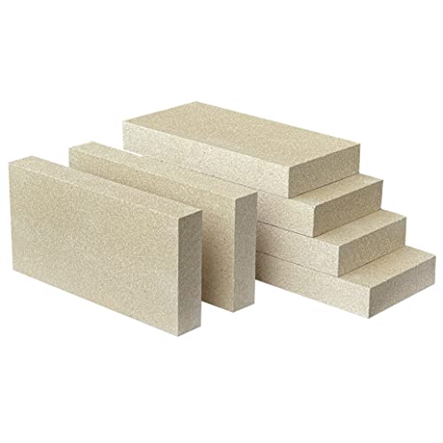 Protalwell Woodstove Firebricks, Upgrade Fire Bricks Replacement for US Stove FBP6, Size 9' x 4-1/2' x 1-1/4', 6-Pack
