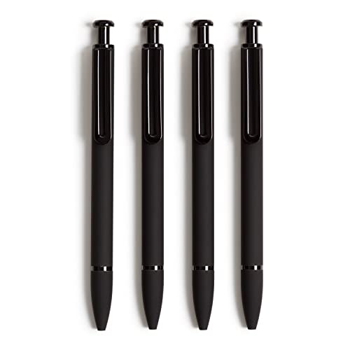 U Brands Soft Touch Midnight Monterey Ballpoint Pens, 1 mm, 4 Count (5136E06-24)
