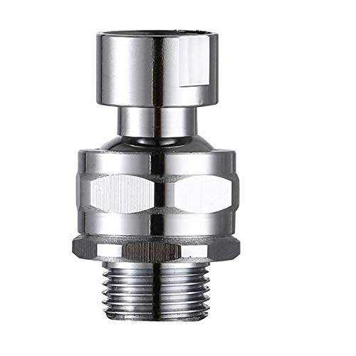 Shower Head Swivel Ball Adapter Brass Adjustable Shower Arm Connector Universal Showering Component Shower Arm Extension, Polished Chrome