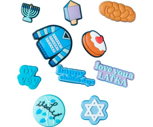 Crocs Jibbitz 10-Pack Shoe Charms |Hanukkah, Small