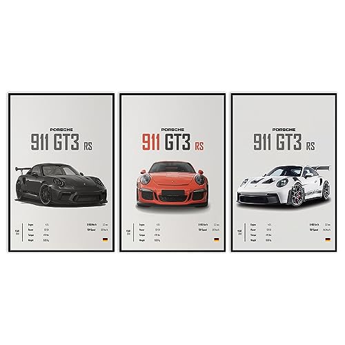VejiA Car Poster Canvas Wall Art 911 GT Turbo Posters For Men Bedroom Aesthetics Decor (12x18, Unframed 01)