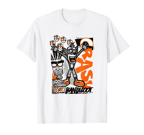 Crash Bandicoot Retro Vintage Crash Wumpa Graffiti Badge T-Shirt