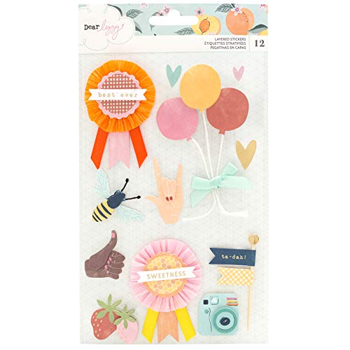 Dear Lizzy Layered Stickers, Multi