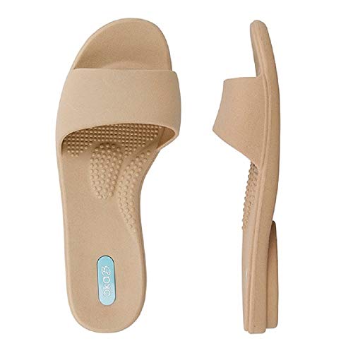 Oka-B Grace Slip On Sandal (ML (8.5-9.5), Chai)