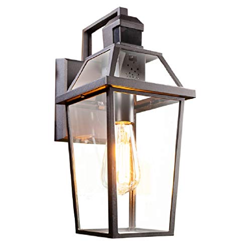 Heath Zenith HZconnect Wi-Fi Smart Home Motion-Sensing Hardwired Black Coach Light