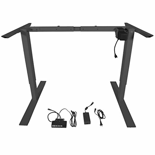 Titan Fitness A2 Adjustable Sit/Stand Desk Frame 43' - 63' W 27' - 46' H Black
