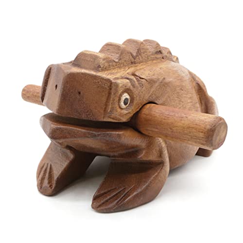 Wooden Frog Rasp Musical instruments of Africa Frog Rasp Super Guiro (6 Inch)