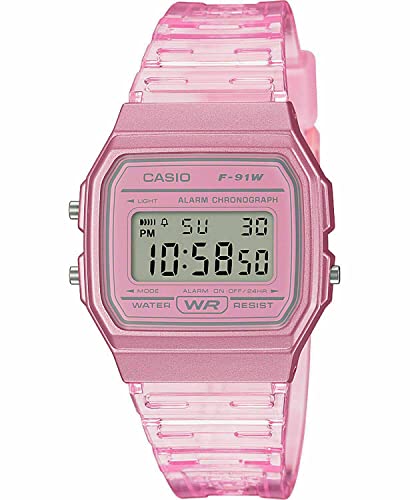Casio Quartz Watch with Resin Strap, Pink, 20 (Model: F-91WS-4CF)