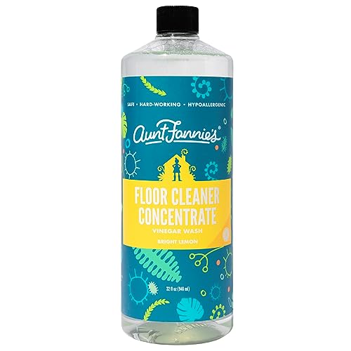 Aunt Fannie's Ultra Concentrated Floor Cleaner Vinegar Wash, Multi-Surface Floor Cleaner For Mopping, Makes 16 Gallons, Bright Lemon Scent, 32 oz. (Pack of 1)