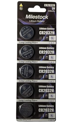Milestock 5-Pcs 3-Volt Lithium Coin Cell Battery Compatible with Acura RDX 2016 2015 2016 2017 2018 2019 2020, TLX 2015 2016 2017 2018 2019 2020 Keyless Entry Car Remote Key FOB