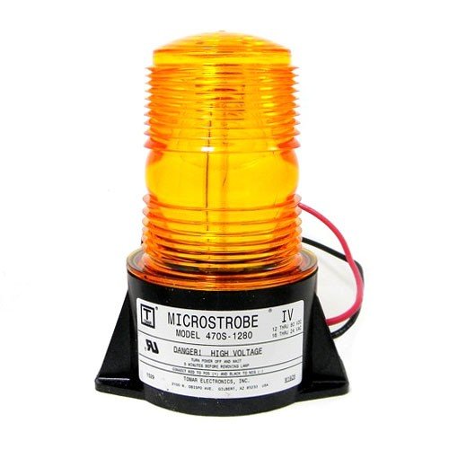 Tomar 470S-1280 Amber - 12-80 VDC Amber Surface Mount Beacon