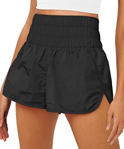 AUTOMET Womens High Waisted Athletic Shorts Casual Summer Running Shorts Quick Dry Shorts 2023 Black