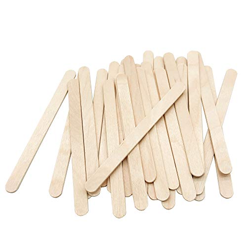 KTOJOY 200 Pcs Craft Sticks Ice Cream Sticks Natural Wood Popsicle Craft Sticks 4.5 inch Length Treat Sticks Ice Pop Sticks for DIY Crafts