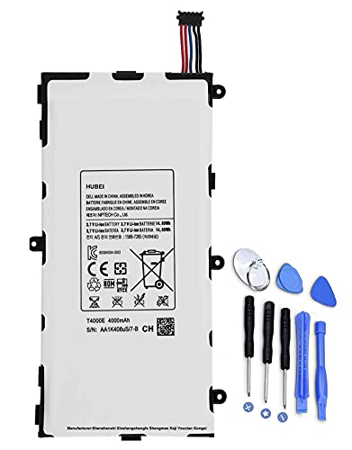 T4000E AAaD429oS/7-B Table Battery Replacement for Samsung Galaxy Tab 3 7.0' Inch SM-T210 T211 T210R T217 T217S LT02 AA1K912uS/7-B T2105 P3200 1588-7285(3.7V 14.8Wh)