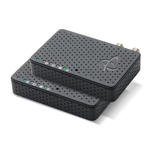 Hitron Bonded MoCA 2.5 Adapter (2-Pack) | 1 Gbps Ethernet, 2.5 Gbps Over existing Coax Cable | Ideal Backbone for Mesh WiFi, Streaming and Gaming | 2 HTEM4 Adapters in Kit