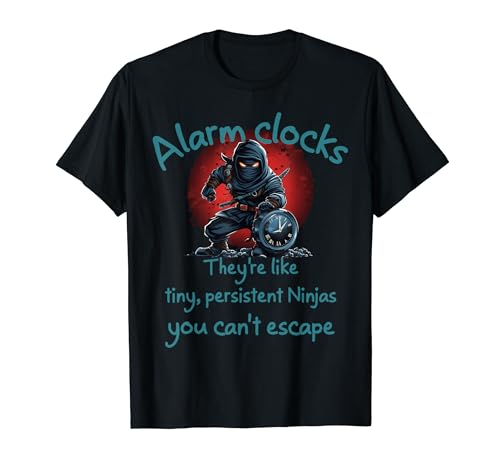 Funny Alarm Clock Ninja Costume for Boys and Girls T-Shirt
