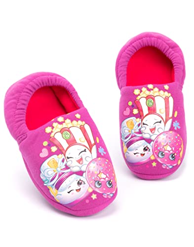 Shopkins Purple Pink Girls Slippers UK Kids sizes 6 - 2 Novelty Character Gift 13.5 US Little Kid
