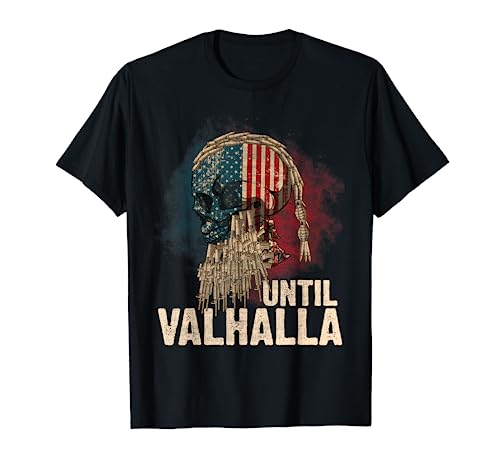 Until Valhalla Viking US Flag Vintage Shirt-Til Valhalla T-Shirt