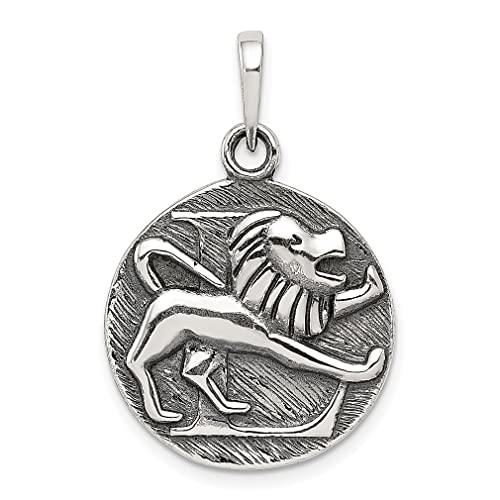 925 Sterling Silver Vintage Leo Horoscope Zodiac Necklace Charm Pendant Fine Jewelry For Women Gifts For Her