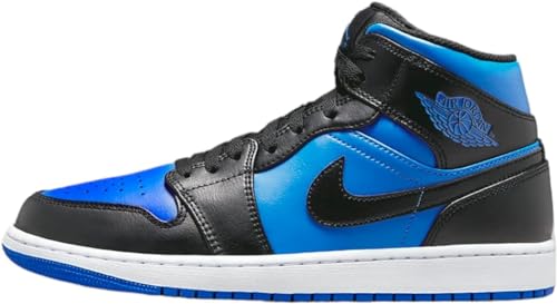 Nike Air Jordan 1 Mid Men's Shoes Black/Royal Blue-Black-White DQ8426-042 8.5