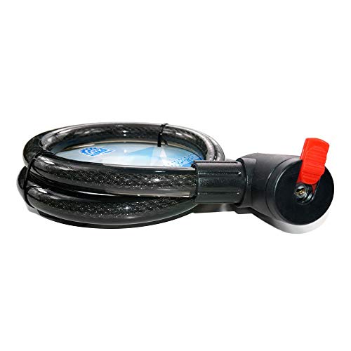 MMG Flexible Spiral Cable Lock, Security Locking Cable, Steel - Comes with 2 Keys, 70' Length x 20mm Width
