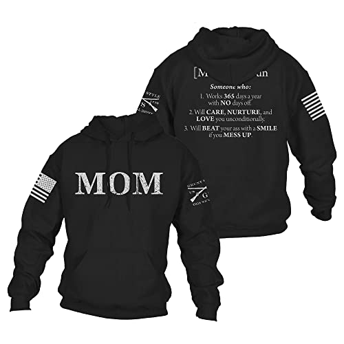 Grunt Style Mom Defined Hoodie (Black, Medium)