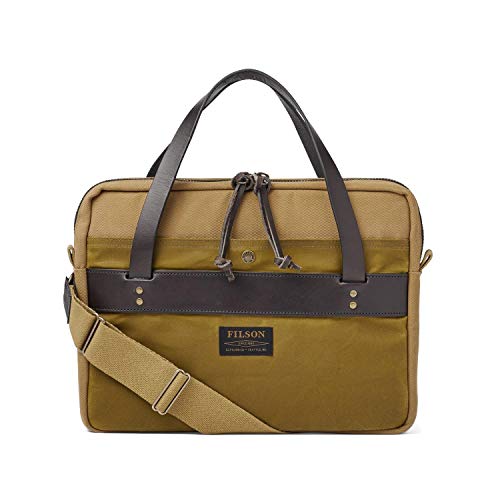 Filson Rugged Twill Compact Briefcase (Tan),Small
