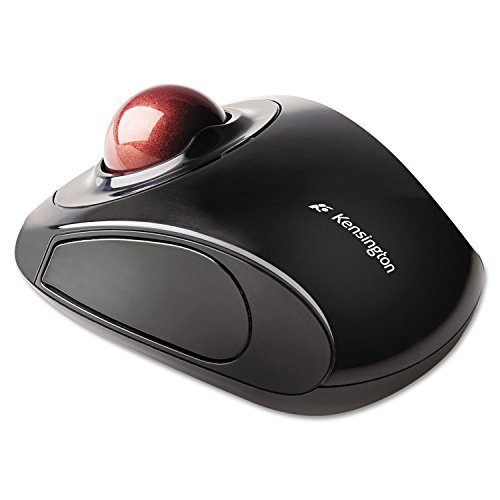 Kensington Orbit Wireless Trackball Mouse with Touch Scroll Ring (K72352US),Black