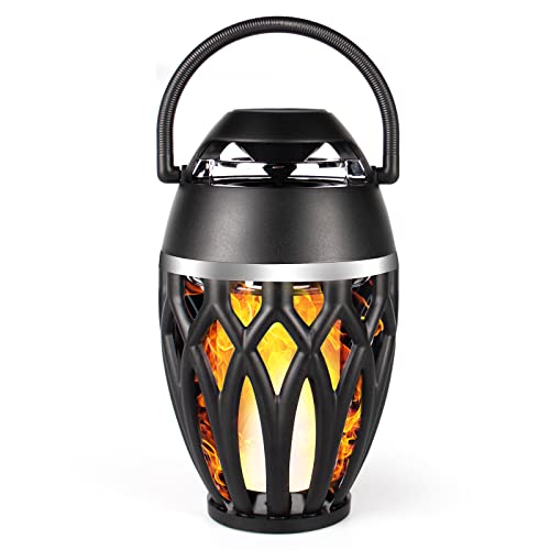 Vanten Outdoor Bluetooth Speakers, Bluetooth 5.0 Led Flame Speaker, IPX5 Waterproof Flame Torch Atmosphere Speaker, Patio Speakers Gifts for Men Women, Decorations for Party Garden Home