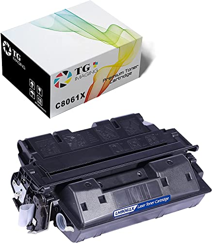 TG Imaging (1xBlack) Compatible Replacement for HP 61X C8061X Toner Cartridge (10,000 Pages, High Yield) Work for Laser Jet 4100 4100N 4100TN 4100MFP 4100dtn Printer