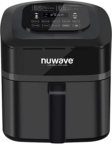 NUWAVE Brio 7-in-1 Air Fryer Oven, 7.25-Quart with One-Touch Digital Controls, Non-Stick Air Circulation Riser & Reversible Rack Included