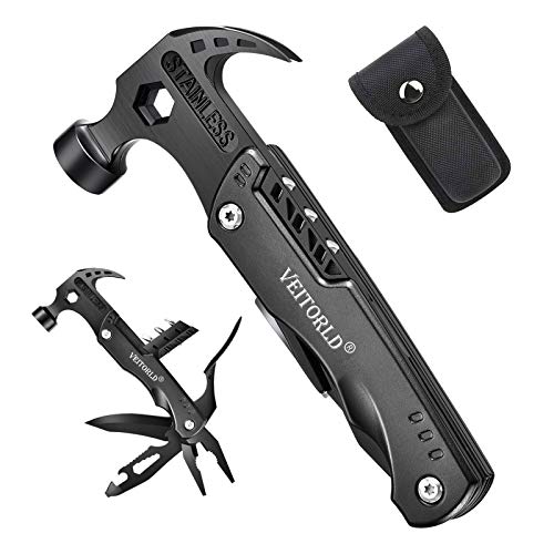 VEITORLD Survival Tools Hammer Multitool, Mens Stocking Stuffers, Cool Gadgets, Mens Gifts for Christmas, Unique Gifts for Men, Dad Gifts for Men Who Have Everything, Gifts for Him Grandpa Husband